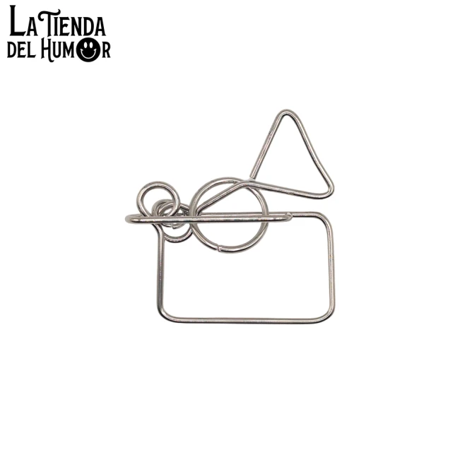 Puzzle Pequeño de Ingenio Metálico - Rectangular de Reto