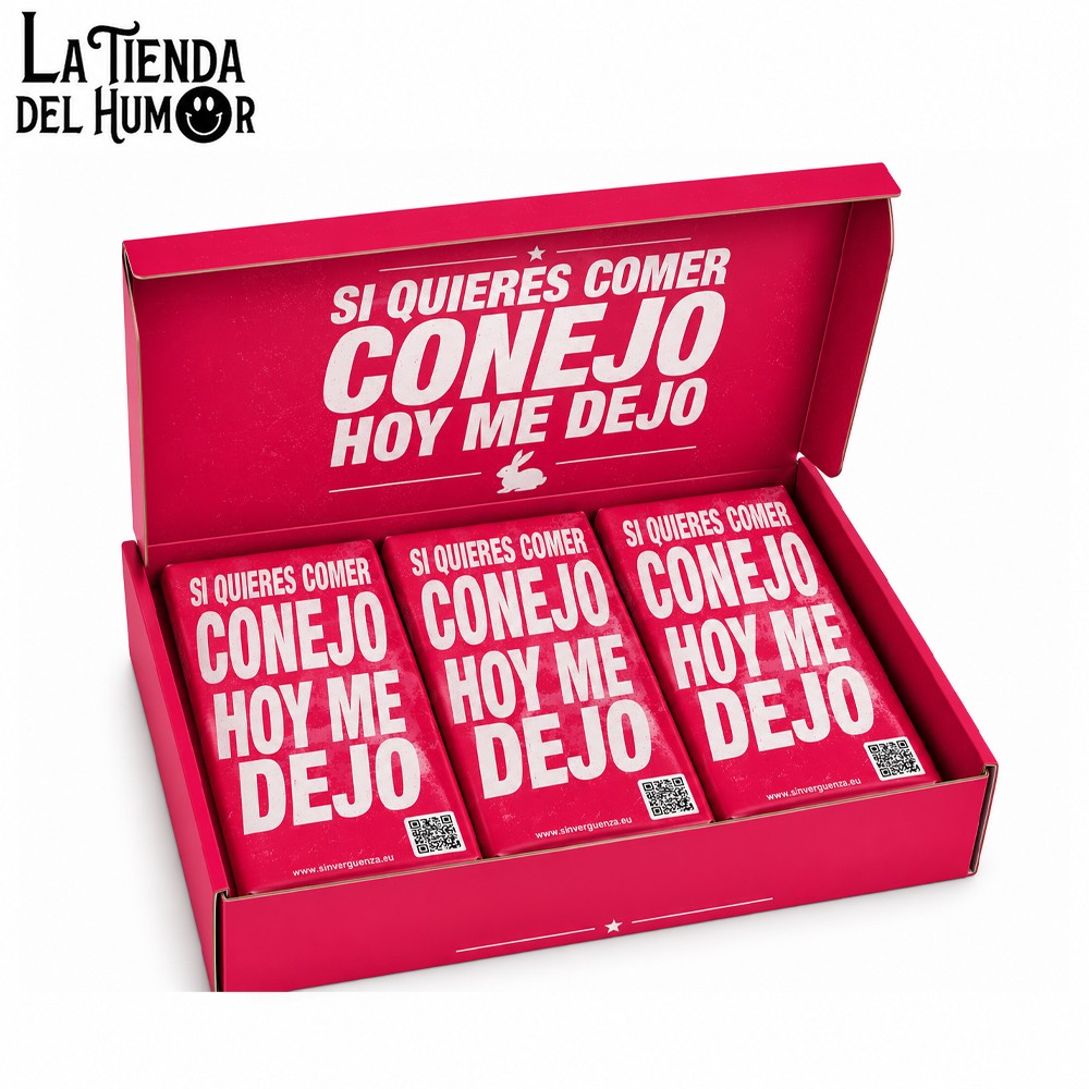 Caja 20 Chocolates Humor Conejo