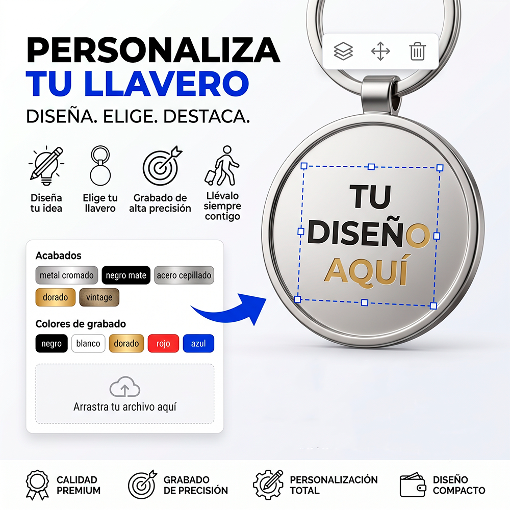 Llavero Redondo Personalizado con tu Foto
