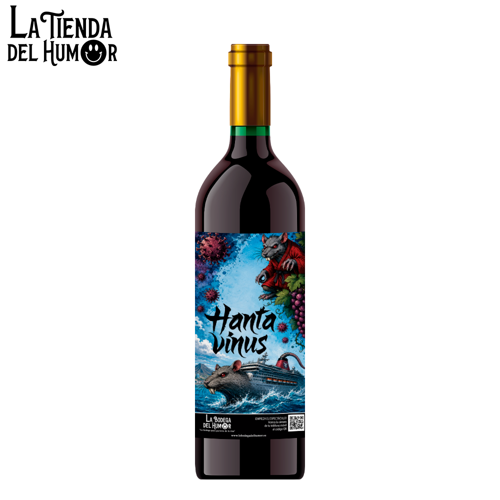 Vino Crianza Divertido para Regalos y Eventos con Mensaje Gracioso | Hanta vinus