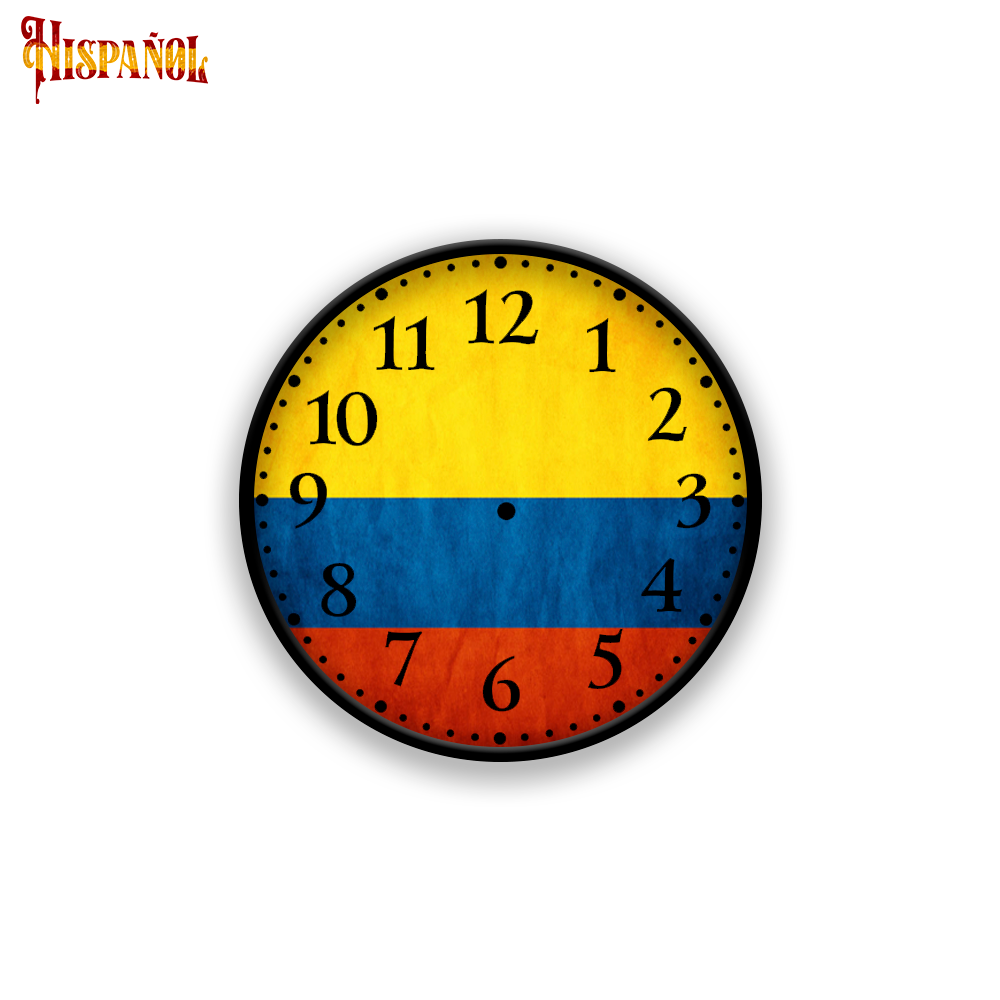 Reloj de Pared Colombia - Bandera y Escudo Nacional