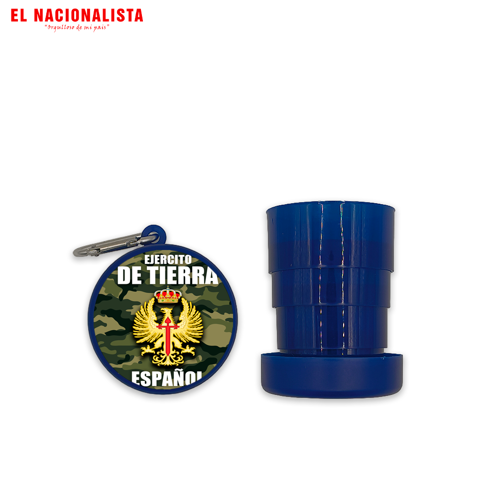Vaso Plegable Portátil Ejército de Tierra Español – Copa de Viaje con Emblema del Ejército de Tierra