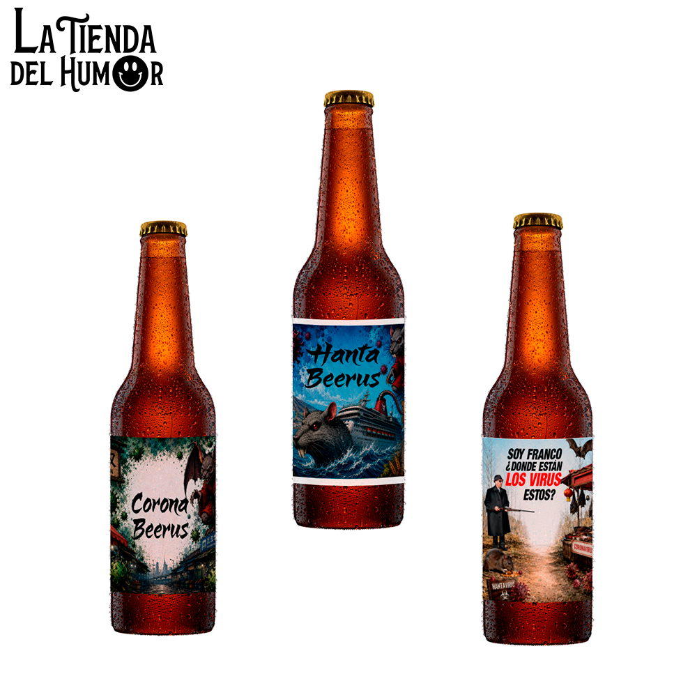 Pack 3 Cervezas Artesanal con QR Interactivo