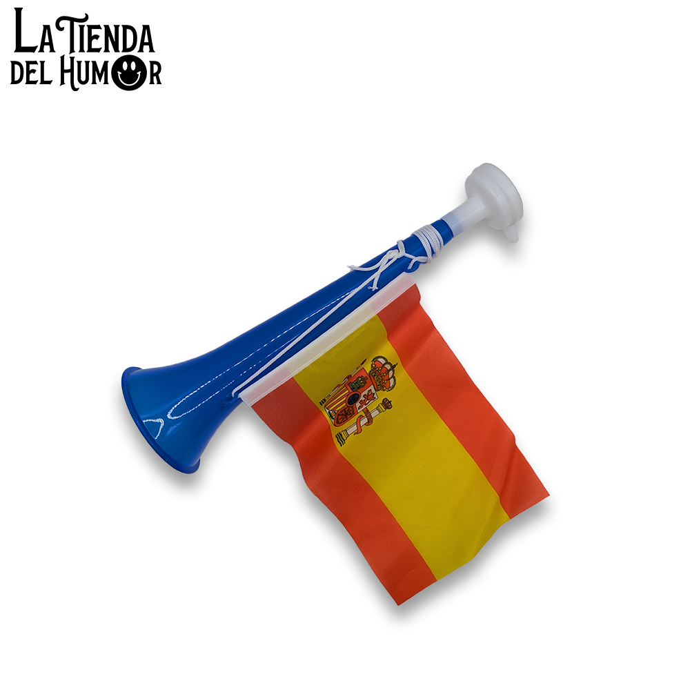 Bocina de Aire de España con Bandera – Trompeta Manual de Animación para el Mundial