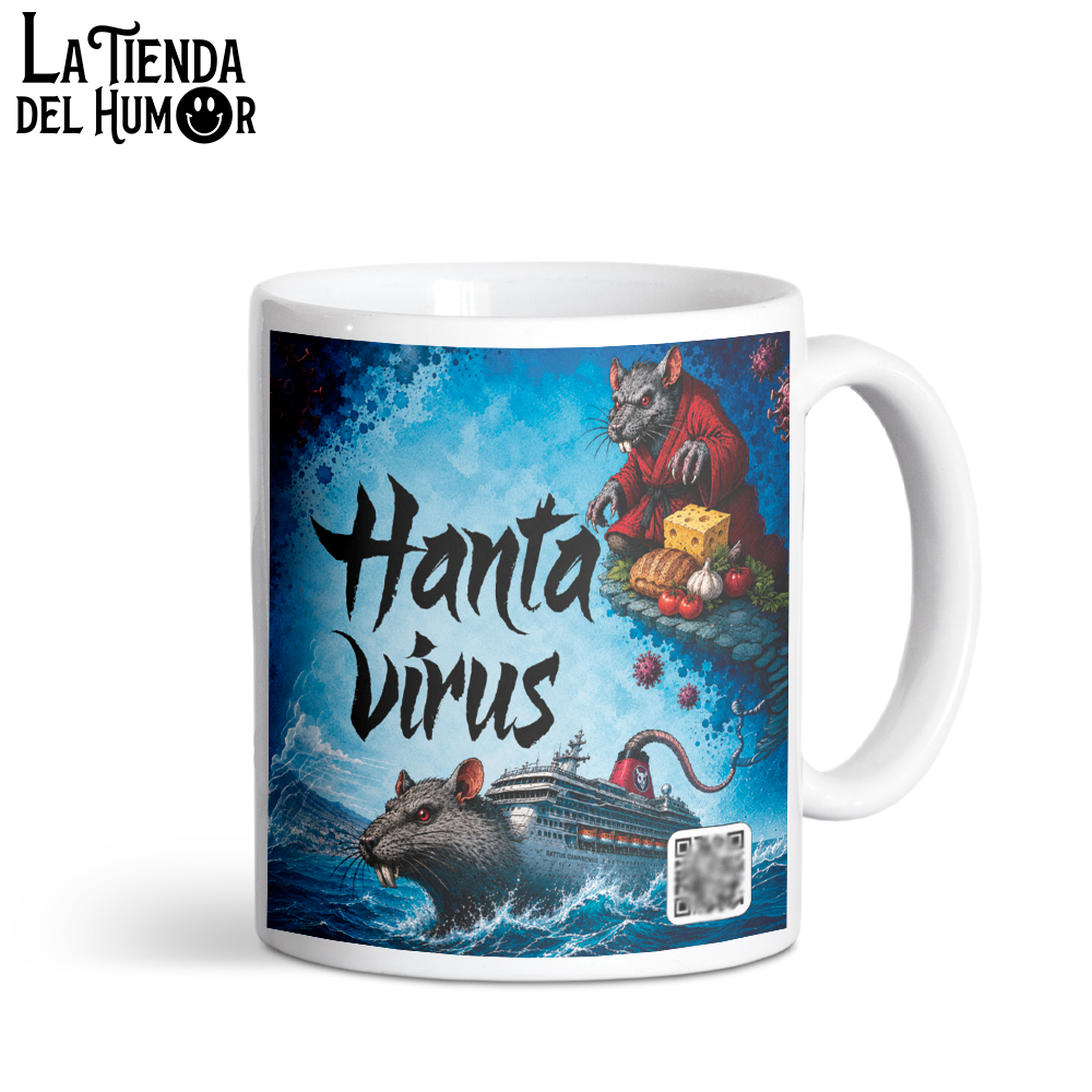 Taza de Cerámica Hantavirus – Mug con texto "Hantavirus"