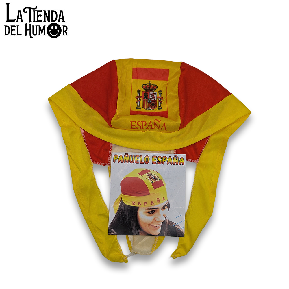 Gorro Pañuelo de España – Pañuelo Pirata Ajustable para Alentar en el Mundial